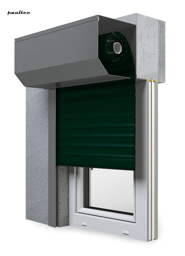 15 Tannengrün Fenster Rollladen SK 45 Vorbaurollladen Aluprof