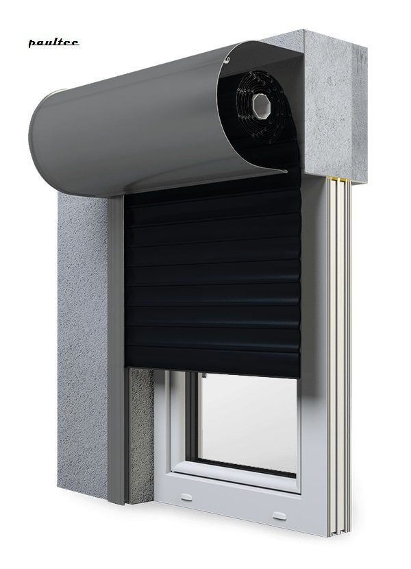 18 Schwarz Fenster Rollladen SKO-P Vorbaurollladen Aluprof