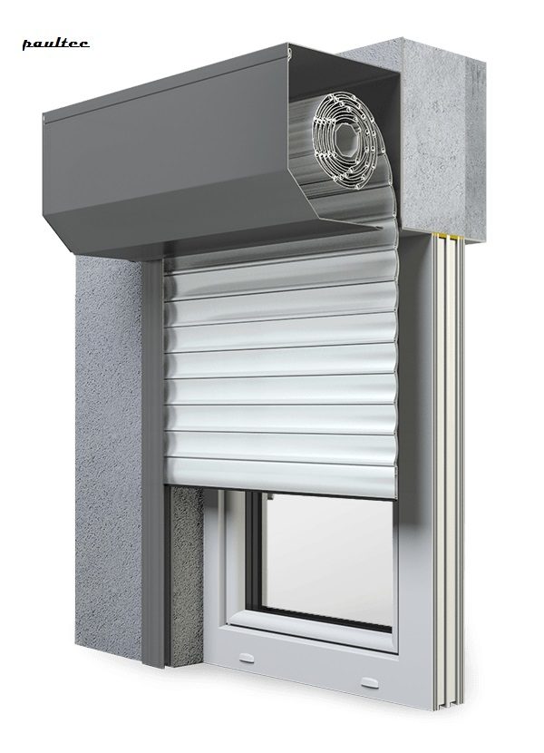 2 Weiß Fenster Rollladen SK 45 Vorbaurollladen Aluprof