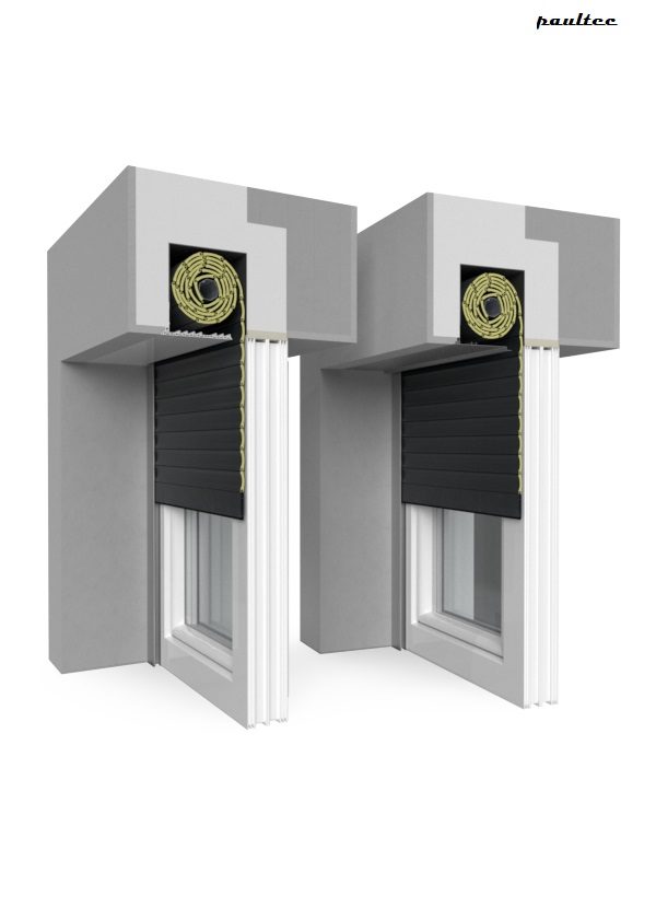 20 Anthrazitgrau Fenster Rollladen QuadBox Unterputzrollladen BeClever