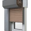 4 Dunkelbeige Fenster Rollladen SK 45 Vorbaurollladen Aluprof