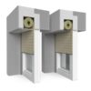5 beige Fenster Rollladen QuadBox Unterputzrollladen BeClever
