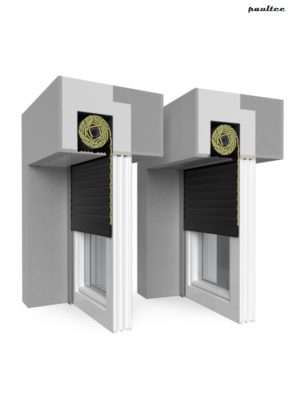 8 Dunkelbraun Fenster Rollladen QuadBox Unterputzrollladen BeClever